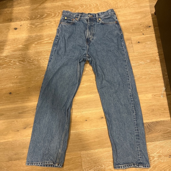 Blue Weekday Loose Straight Jeans - Picture 1 of 2